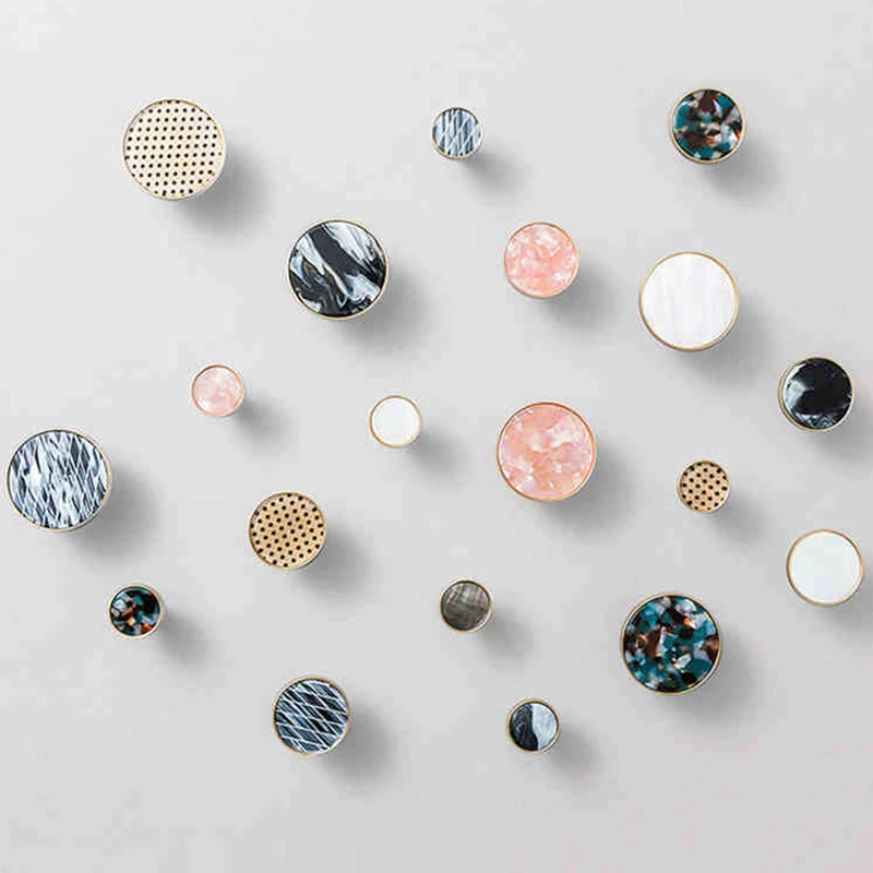 Скандинавский мраморный простой металлический настенный крючок из латуни для