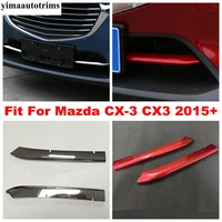 abs chrome red front bumper grille grill inserts plate stripes cover trim accessories exterior for mazda cx 3 cx3 2015 2021