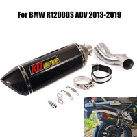 exhaust system 470mm muffler pipe with db killer escape slip on middle pipe motorcycle link tube for bmw r1200gs adv 2013 2019
