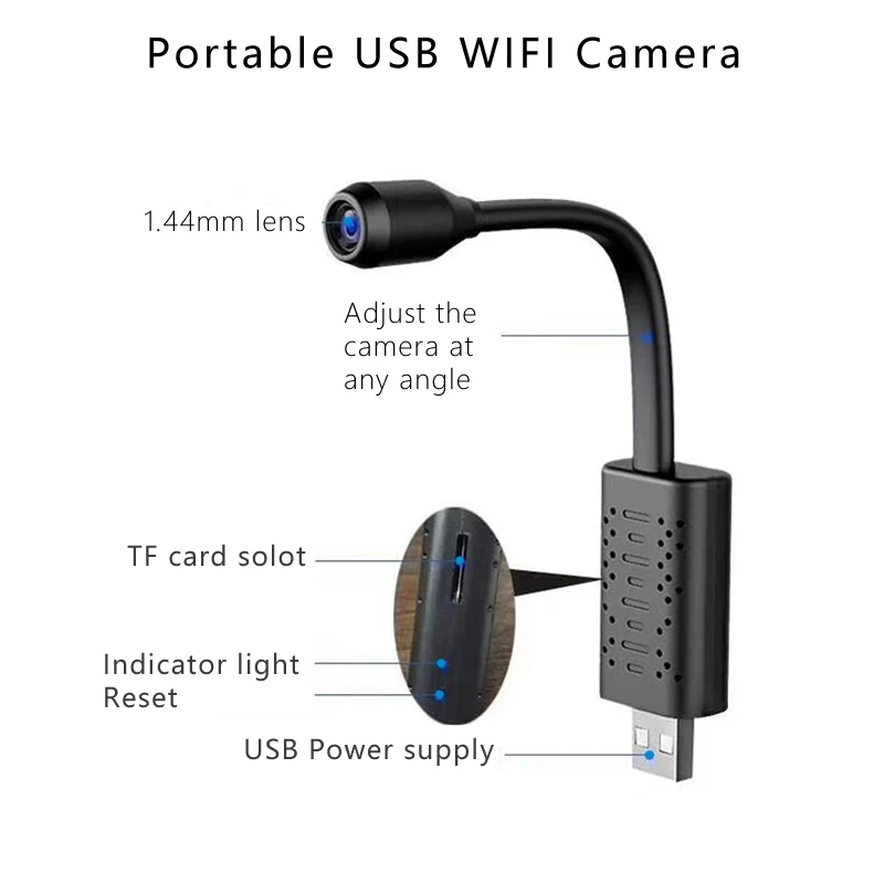 IP-камера с поддержкой Wi-Fi USB Full HD 1080P P2P | Безопасность и защита