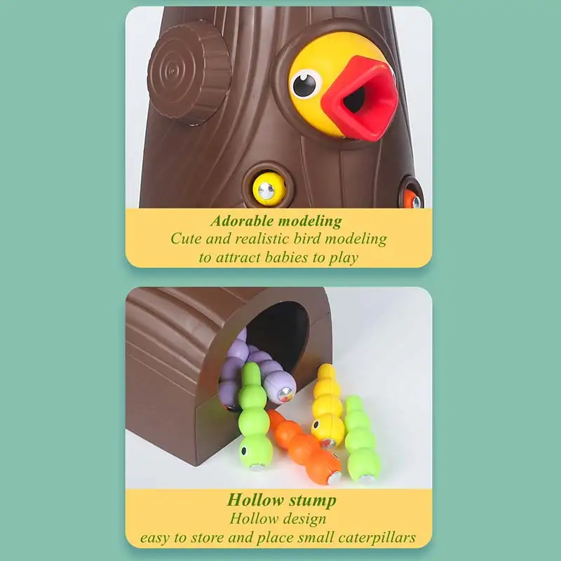 Игрушки для семьи дощечка магнитный поймать червя игрушка кормления животных