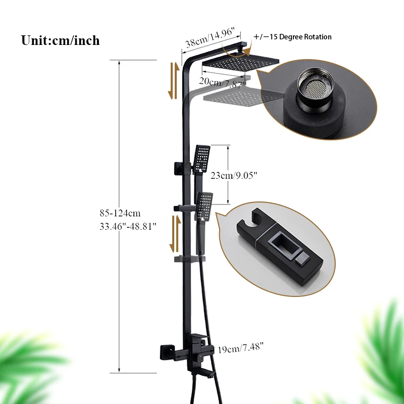 Набор смесителей для душа водопад 8 дюймов настенная душевая система наборы
