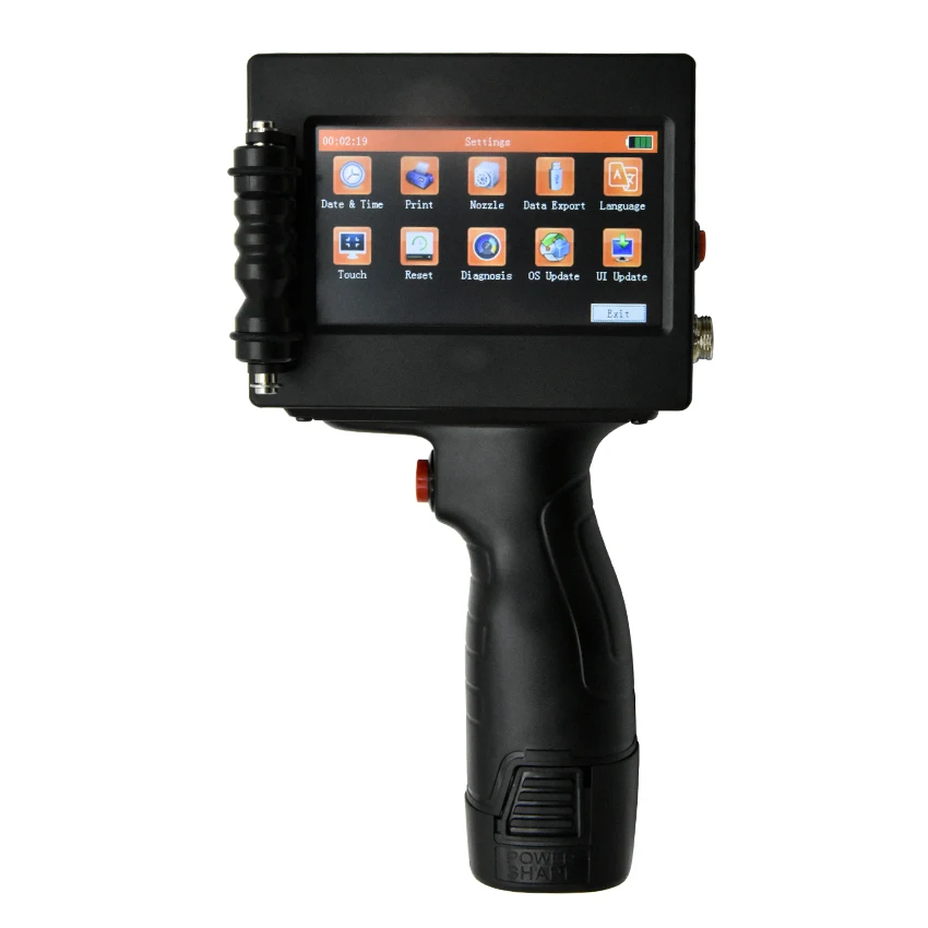 

Handheld Touch Screen Inkjet Printer Label Print Machine 600Dpi Hand Jet Printer 12.7mm Expiry Date/Batch Code/Serial Number