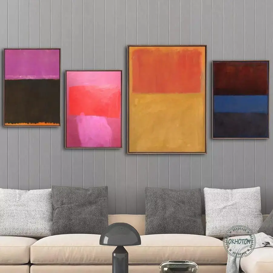 

Mark Rothko Colorful Emotions Poster Modern Home Decoration Abstract Canvas Paintings Print Wall Art Pictures for Living-Room