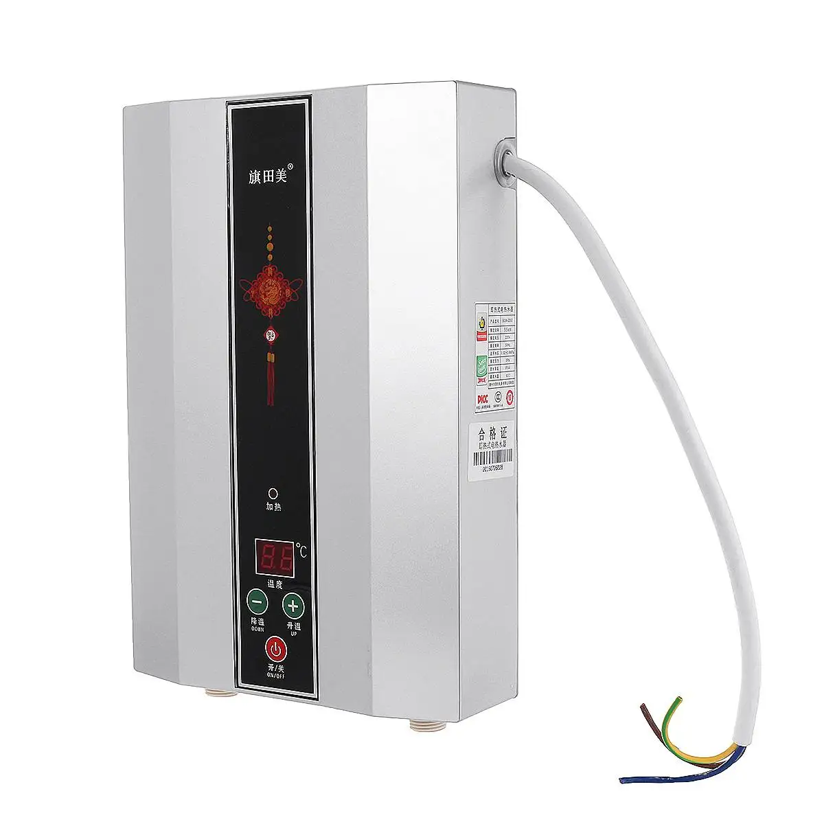 

220V 5500W Electric Water Heater Instant Tankless Water Heater Bathroom Shower Multi-purpose Household Hot-Water Heater