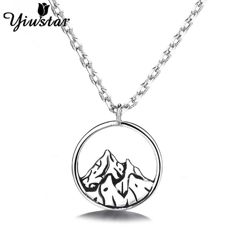 Yiustar полое горное вдохновляющее ожерелье для женщин и девочек Очаровательная