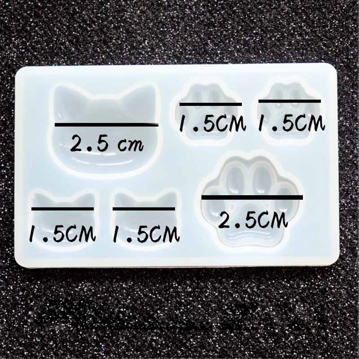 

Silicone Resin Mold For Jewelry Making Cat Animal Paw Claw Cat Head And Cat Paw Pattern Silicone Mold 7.6cm x 4.8cm, 1 Piece