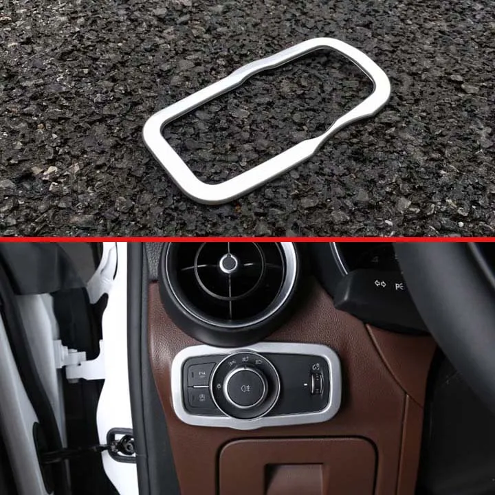 

Автомобильные аксессуары для Alfa Romeo Stelvio 2017 2018, хромированная накладка из АБС-пластика, кнопка светильник ключения света, панель управления, ...