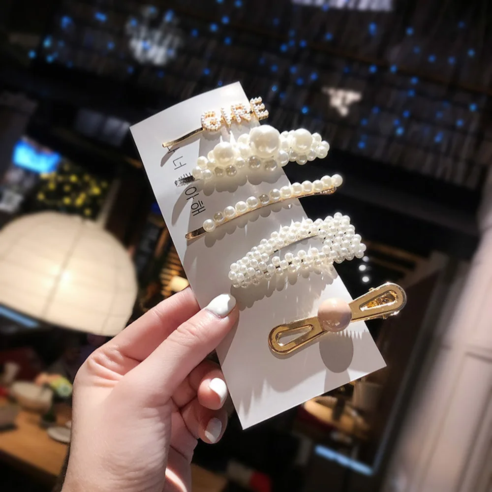 1 комплект для девочек элегантные жемчужные заколки волос INS Милая повязка на