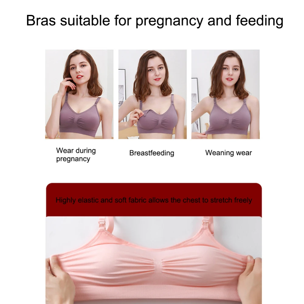 Новые однотонные эластичный Бюстгалтер для беременных Беспроводной