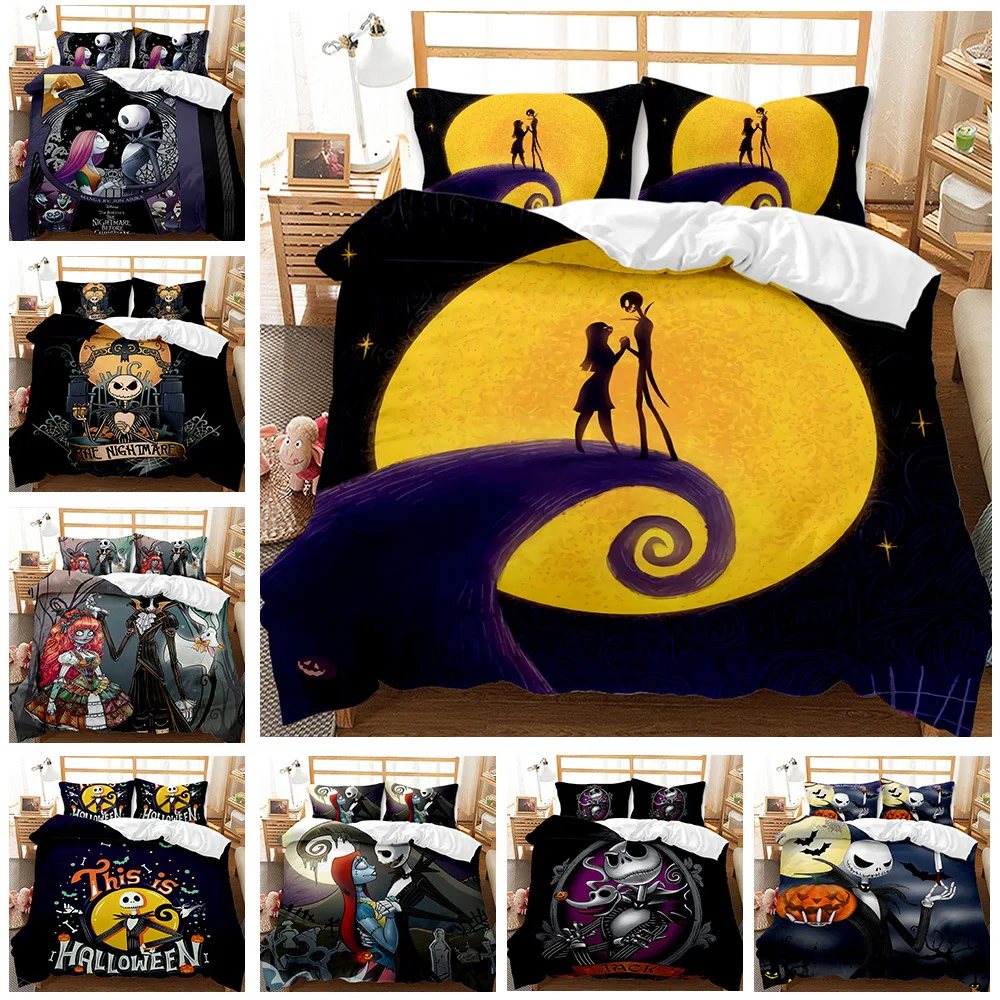 

Cartoon The Nightmare before Chrismas 3D Print Comforter Bedding Set Duvet Cover Set Pillowcase Luxury Queen Twin Single Size