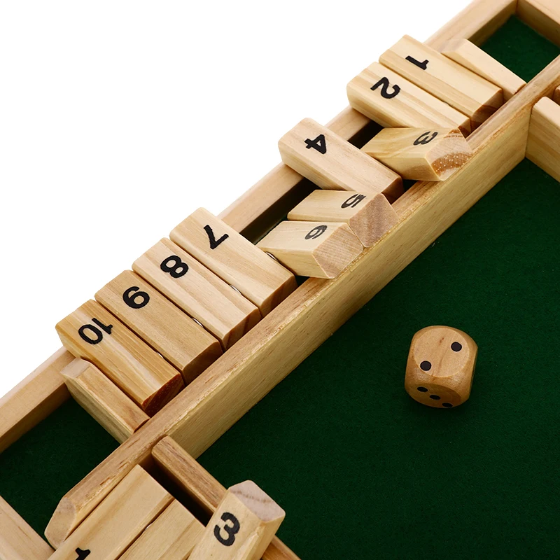Настольная игра с 10 цифрами деревянная Делюкс Shut the Box настольная игрушка для