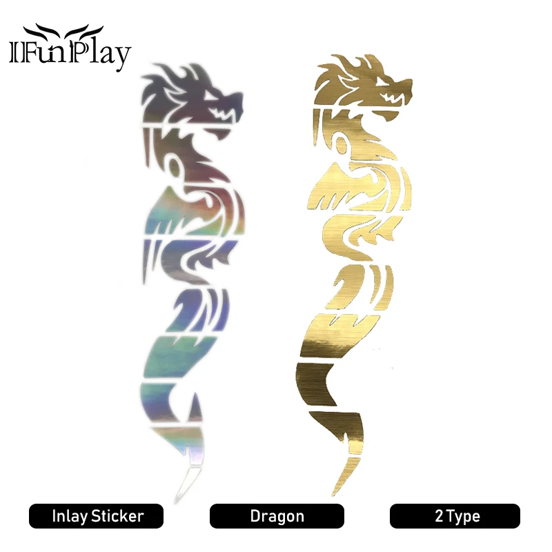 DIY красочная инкрустация электроакустической гитары наклейка Дракон гитара