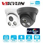 Купольная IP-камера видеонаблюдения Hikvision, совместимая с ColorVu, 5 Мп, POE, 8 Мп, 1080P, 30 м, H.265, P2P, Plug  play, IPC