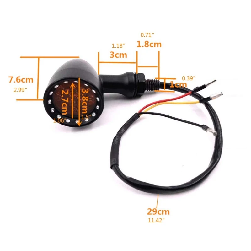 

2PCS Universal 12V Motorcycle Lights Lamp Turn Signals Indicators Turn Light Motorcycle LED Lights Rear Blinker Indicator Tail