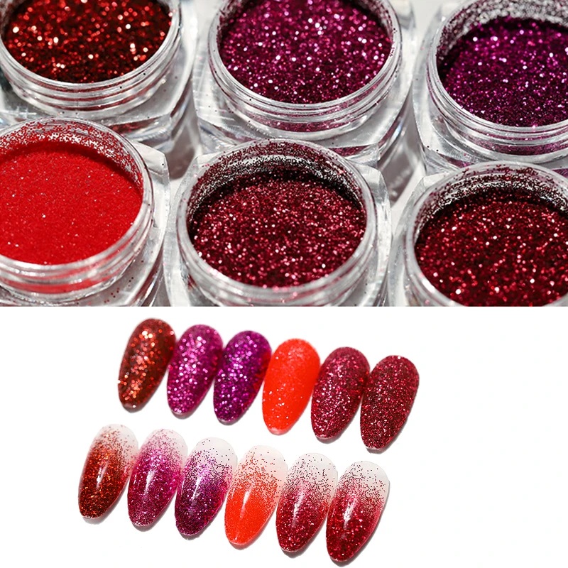 Градиентные Блестящие Блестки для ногтей градиентные хромированные пигментные