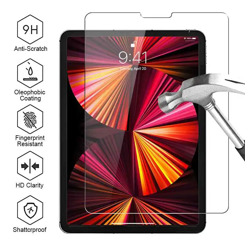 

Tempered Glass Screen Protector For iPad Pro 11 2021 12.9 2020 Tablet Glass