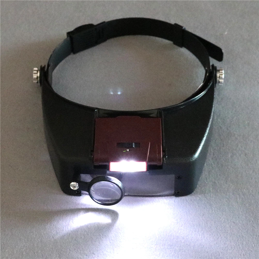 

Magnifier Glasses 2 Led 1.5X 3X 6.5X 8X Jeweler Watchmaker DIY Magnifying Glasses Double Eye Glass Loupe Lens Repair Tool