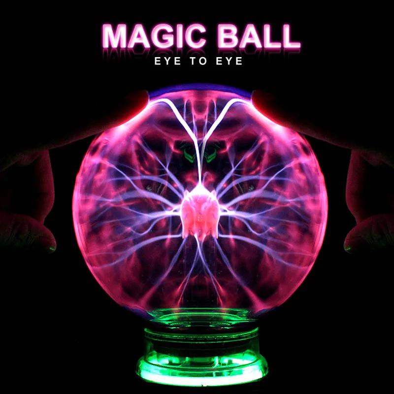 

Novelty LED Night Light Plasma Touch Ball Magic Lamp Xmas Bedroom Decor Lighting Lamp Birthday Gifts USB EU Plug 3/4/5/6 inch