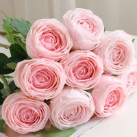5pc simulation hand feeling moisturizing latex rose artificial flower decor home wedding roses real touch flowers bridal bouquet