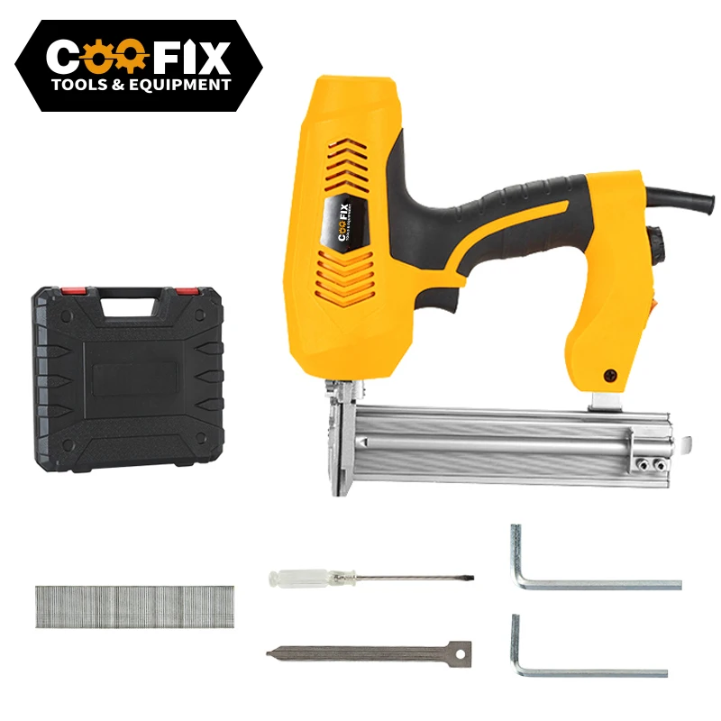 

COOFIX 220V Portable Electric Tacker Gun Household Woodworking 45pcs/min Electric Nail Gun for Frame with Staples