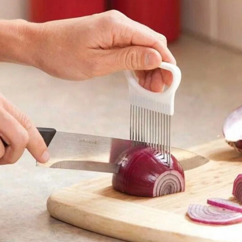 Томатный лук овощи слайсер режущий держатель для помощи руководство резак