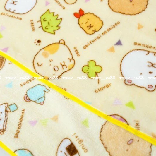 IVYYE желтое одеяло из аниме Sumikko Gurashi плюшевое бархатное теплое украшение мягкая