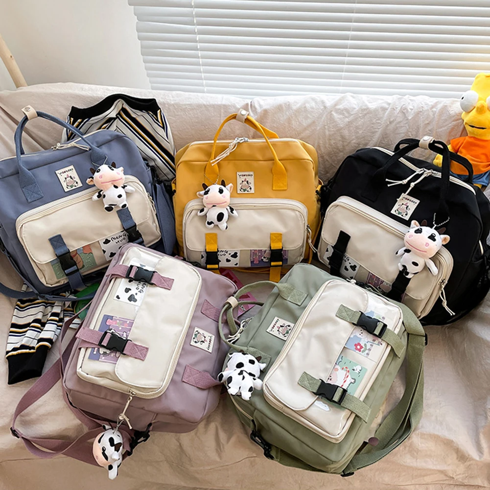 

Модный женский рюкзак контрастных цветов, сумки через плечо, вместительные дорожные сумки для студентов и школ