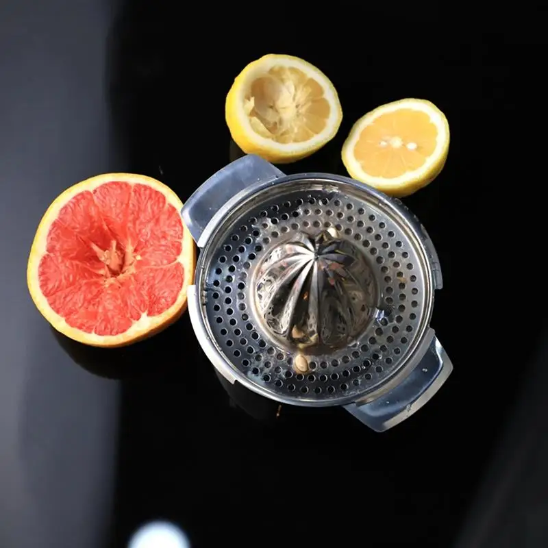 

Stainless Steel Squeezer Mini Manual Juicer Citrus Fruit Lemon Orange Press Squeezer Filter Bowl Household Kitchen Gadget