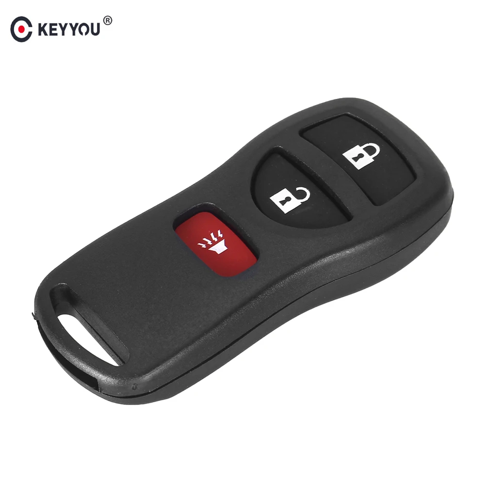 

KEYYOU 3 кнопки дистанционного ключа автомобиля оболочки чехол Fob для Nissan Armada Xterra Pathfinder Frontier Quest, Titan Murano
