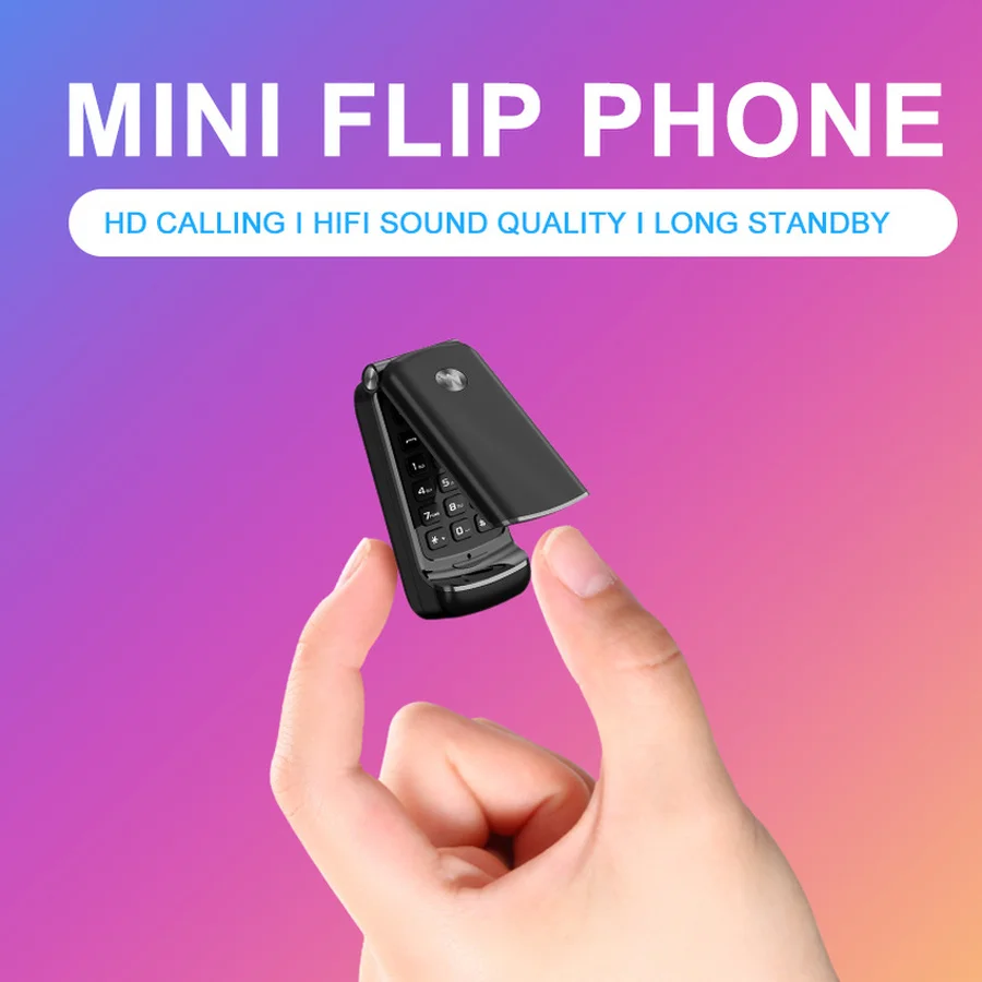 Сотовый телефон Ulcool F1 Mini раскладушка 1 08 дюйма одна Sim-карта гарнитура
