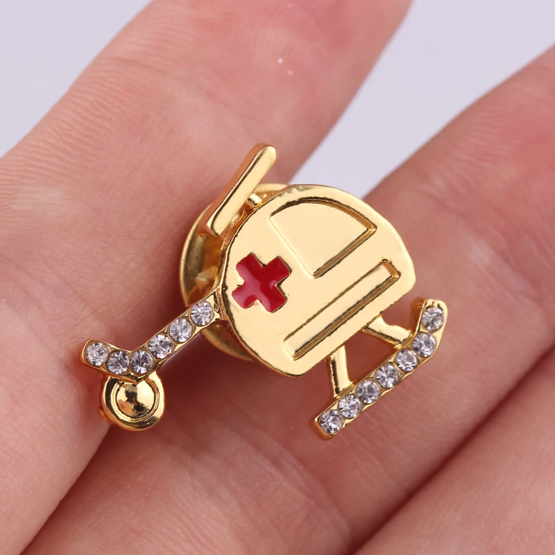 Брошь с кристаллами для воспроизведения фильмов скорой помощи вертолета модная