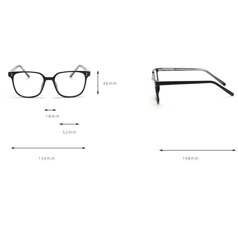 

Womens Sexy Vintage UV400 Spectacle Square Glasses Frame Computer Gaming Clear Lens Anti-UV Anti Blue Light Rivet Eyeglasses