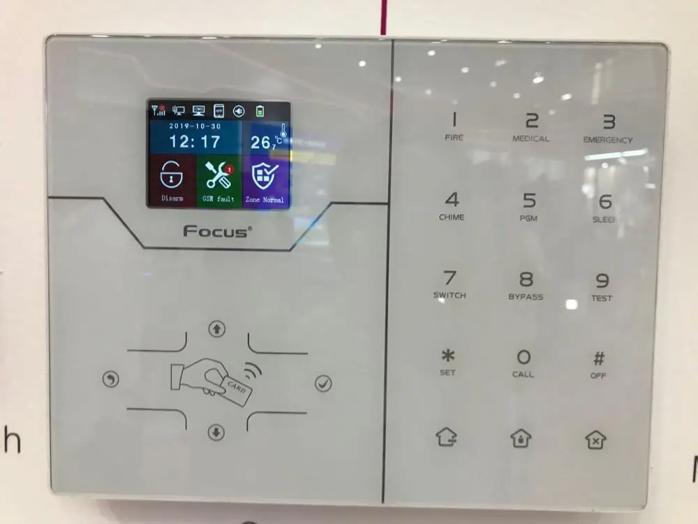 Голосовая сигнализация RJ45 TCP IP с французским текстом и меню GSM Smart домашняя