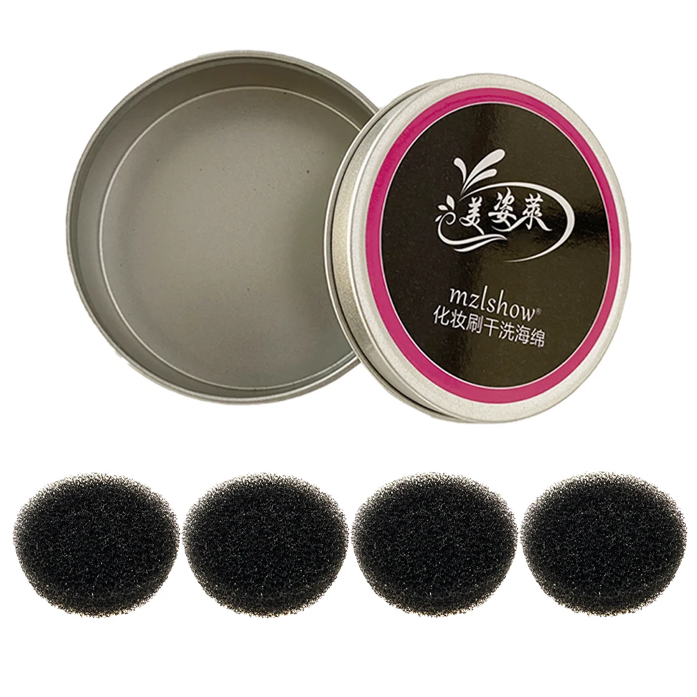 

Color From Makeup Brush Cleaner Sponge Remover Aluminum Make up Brushes Cleaning Mat Box Powder Brush Washing Scrubber Clean Kit
