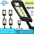 Уличный светодиодный настенный светильник на солнечной батарее, 500 Вт