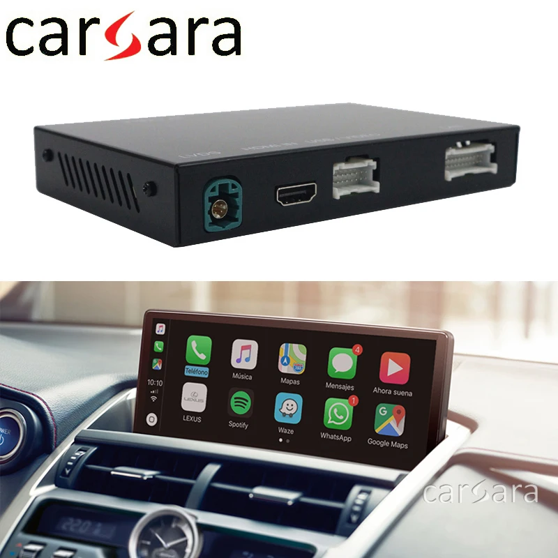 Kaufen Für Lexus RX NX UX LX GX Wireless CarPlay Androidauto Hinten Vorne Kamera Original Bildschirm Interface Display Verbessern Decoder
