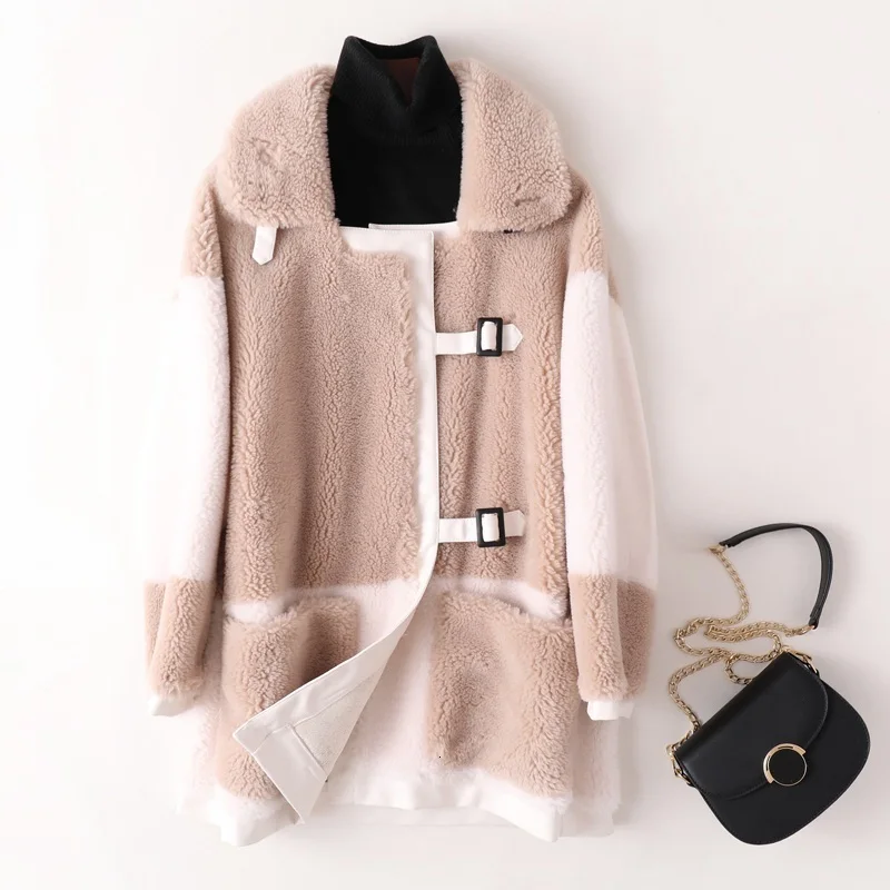 Новинка 2019 года сезон осень-зима повседневное пальто из овечьей шерсти женское