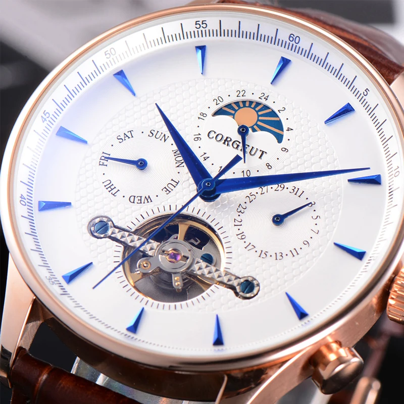 Часы мужские автоматические 44 мм с календарем | Наручные часы