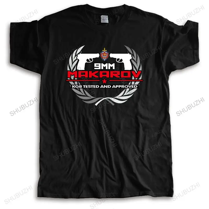 

Men fashion brand t-shirt o-neck tshirt new Spetsnaz KGB tested and approved 9mm Makarov unisex tee-shirt teenagers cool tops