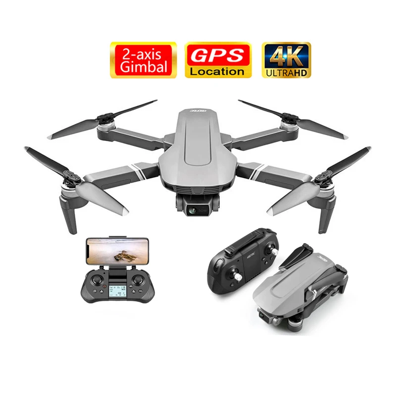 

F4 Drone GPS 4K 5G HD Mechanical Gimbal Camera System Supports TF Card Drones Stabilier Distance 2km Flight 25 Min VS SG906Pro