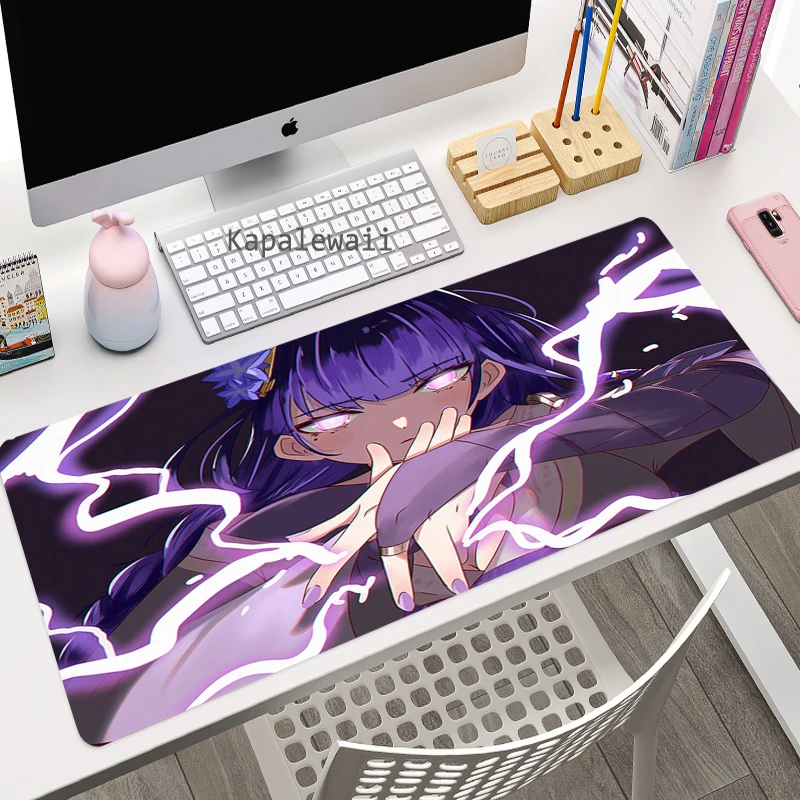 kawaii genshin impact large gaming mouse pad pc gamer computer rubber anime cute mouse pad cartoon keyboard game laptop desk mat free global shipping