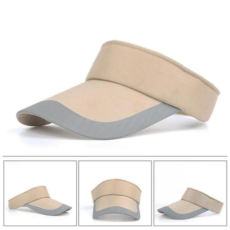 

Spring Summer Sports Sun Cap Men' Cap Women Adjustable Cotton Visor UV Protection Top Empty Tennis Golf Running Sunscreen Hat