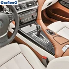 Для BMW 6 серии F12 F13 купе крышка 2011-2018 отделка панели передач автомобиля наклейка из углеродного волокна наклейки аксессуары