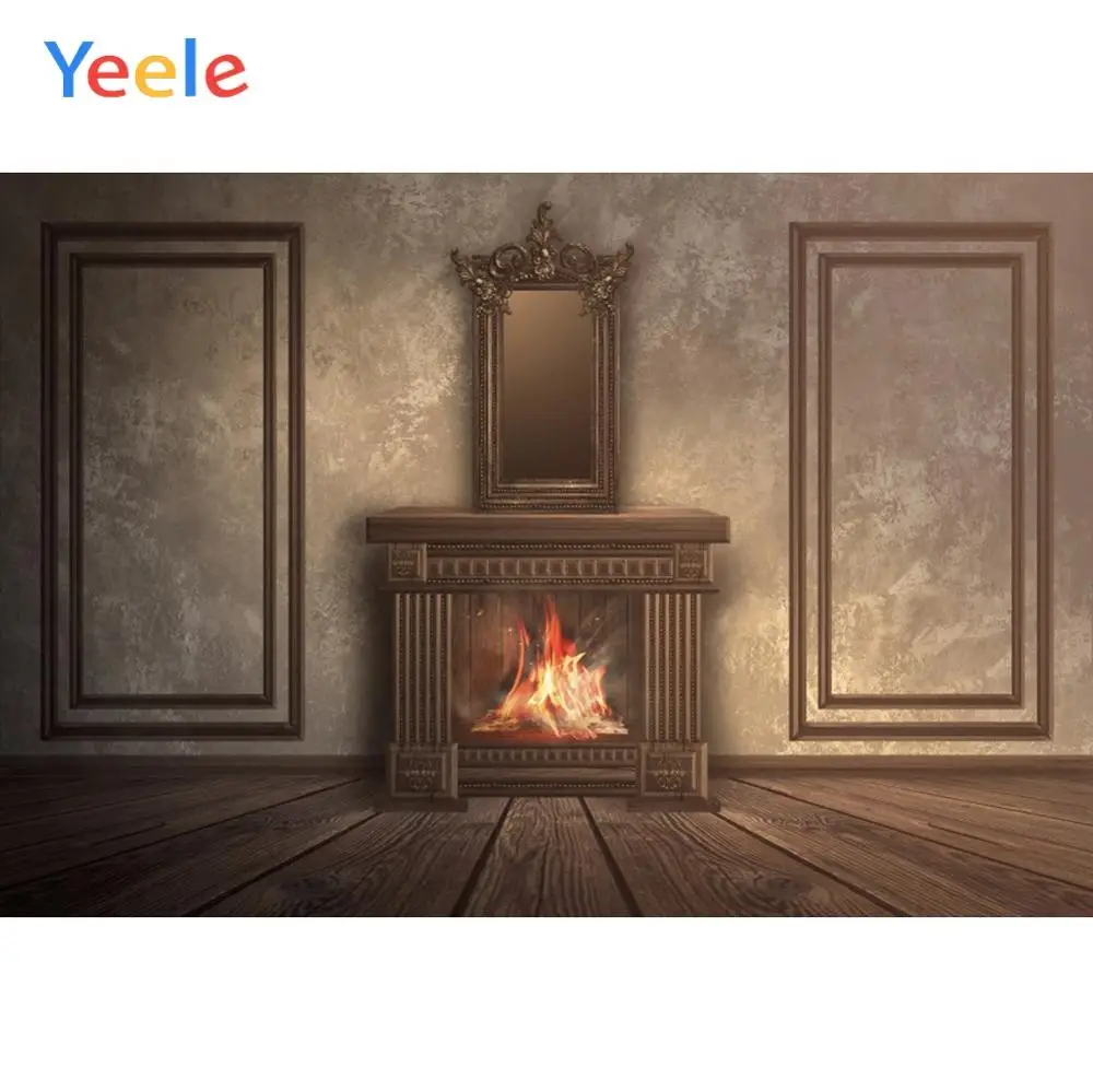 Гостиная Лофт камин пламя элегантная фотосессия фотография фоны