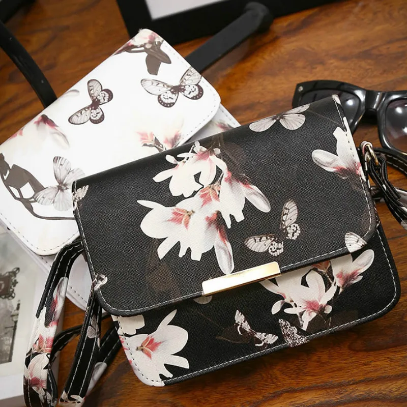 

Bags for Women 2020 New Fashion Flower Small Square Bag Daffodil Butterfly Love Flower Shoulder Diagonal Small Bag Purse