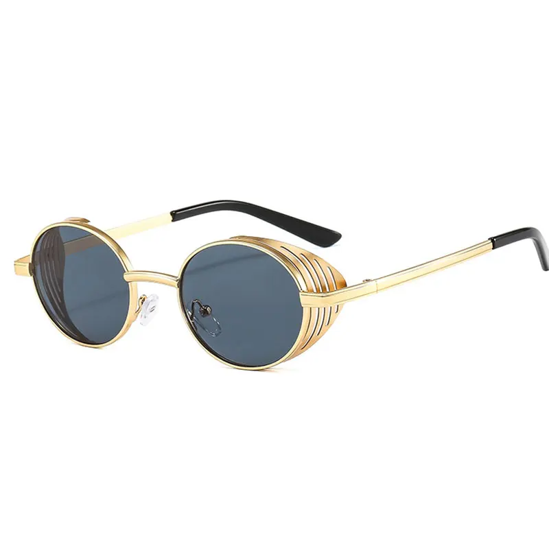 

Steam Punk Round Retro Sunglasses Men Women Fashion Shades UV400 Vintage Glasses 50804
