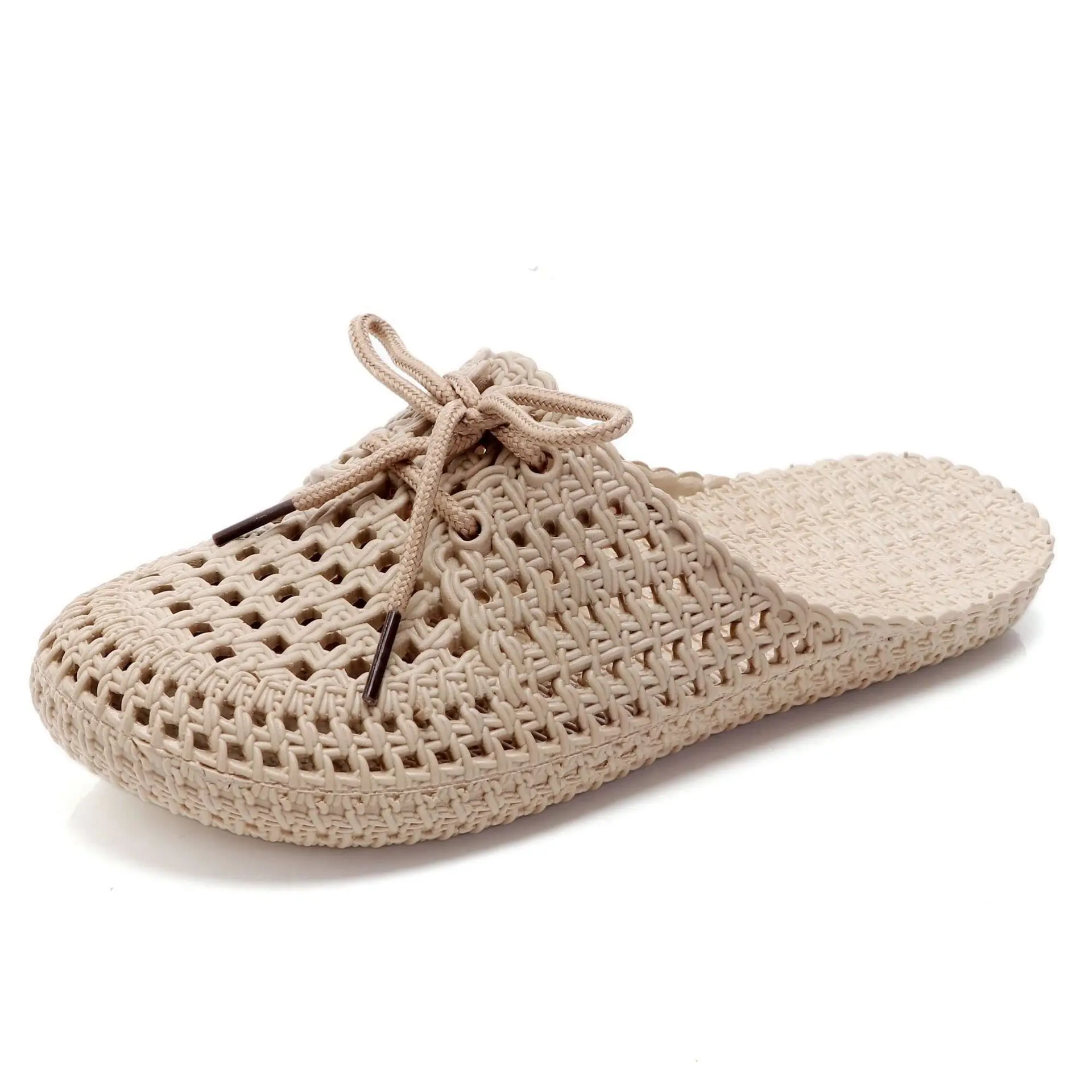 

Litthing Summer Women's Slippers Openwork Slippers Non-slip Breathable Flat Sandals Home Indoor Casual Lazy Student Slippers