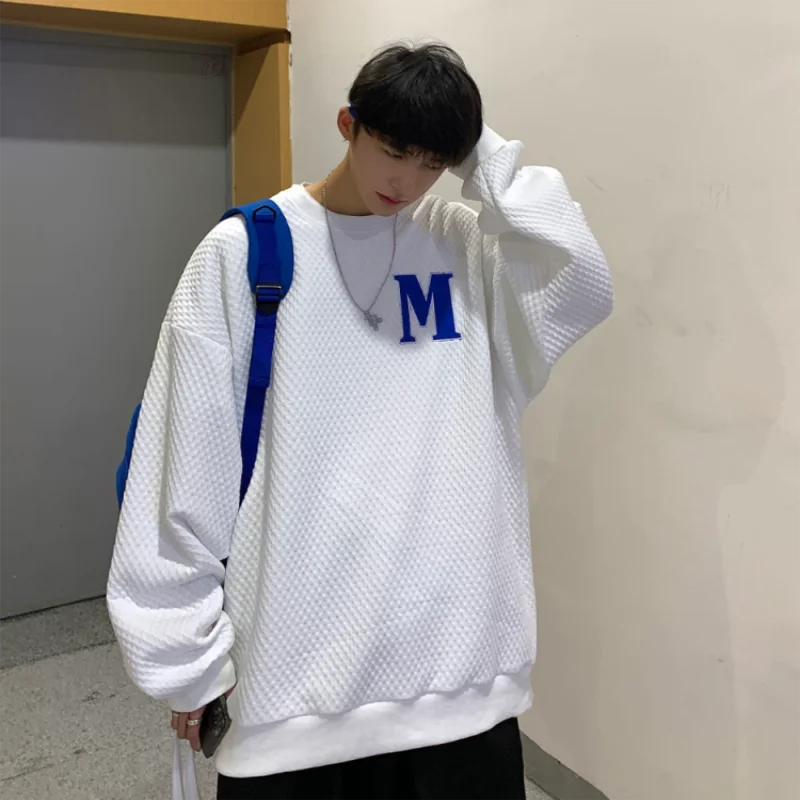 

Long Sleeve Pullovers Oversize Men Women Clothing Autumn Winter Sweatshirt Casual Tops Loose Couple Round Neck Pullover Sweater