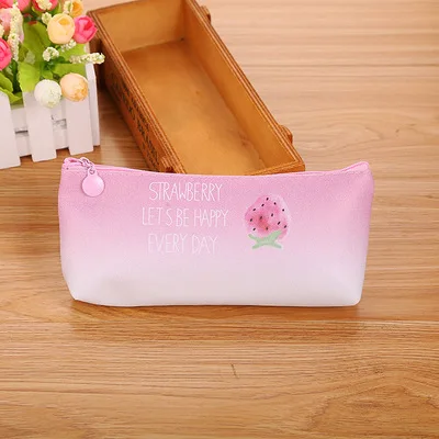Pencil Case 1 шт. клубничный пенал Новинка канцелярская кавайная сумка студенческий симпатичный Карандаш сумка Высокая емкость Корейская сумка, школьные принадлежности - Цвет: Pencil Case